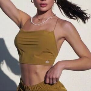 ALO Yoga Mustard Crop Top